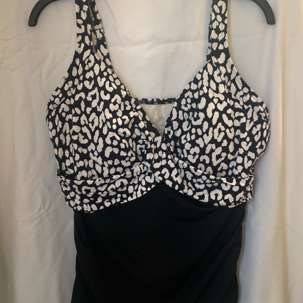 Lands' End Black and White Bikini
